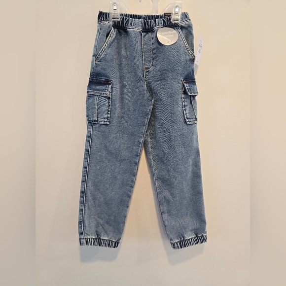GAP Kids Blue Super Soft Classic Jogger Cargo Jeans Size 5 Nwt. - Picture 1 of 11